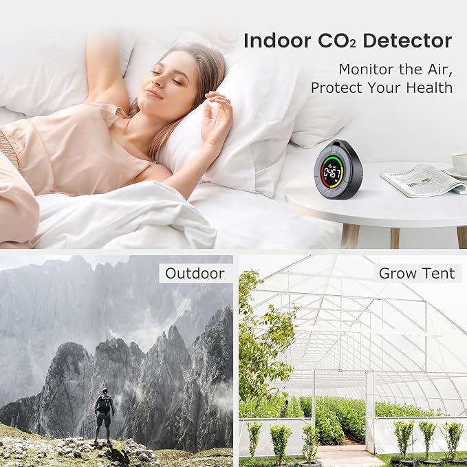 INKBIRDPLUS Portable CO2 Detector, Mini Indoor CO2 Monitor, NDIR Sensor - Image 7