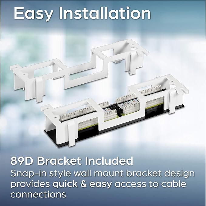TRENDnet 12-Port Cat6 Unshielded Patch Panel, Wall Mount, Included 89D Bracket - Image 4