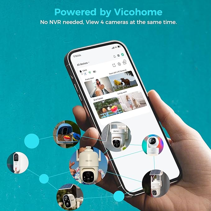 Vicohome 2K Indoor Security Camera, 5GHz Wi-Fi, 24/7 Recording, AI Tracking - Image 2