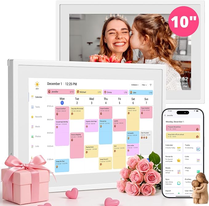Digital Touchscreen Calendar 10.1 Inch – Interactive Electronic Calendar & by DragonTouch