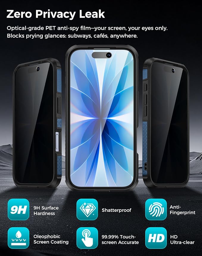 Goton for iPhone 17 Case with Privacy Tempered Glass Screen Protector & Camera - Image 5