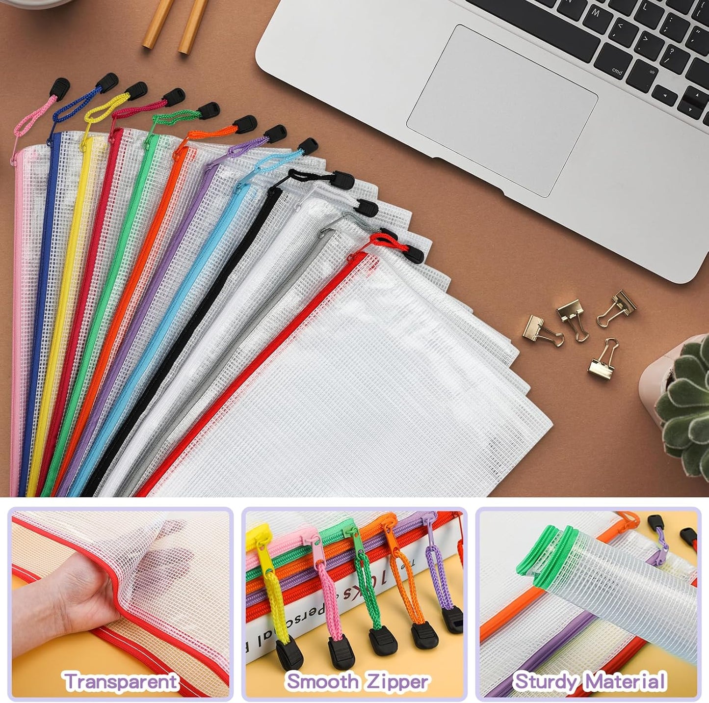 Umriox Pencil Pouches Bulk, 9.2 x 4.7 in (12 Colors, 36 Packs), Mesh Zipper Pouch Pencil Case, Small Zipper Pouches for Bill Stationary Cosmetics Travel Storage
