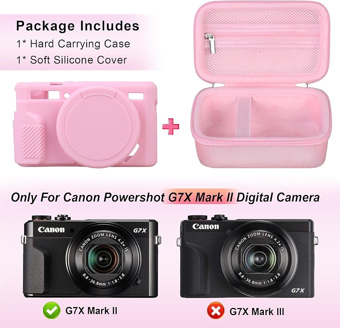 Canboc Camera Case for Canon PowerShot G7 X Mark II Digital Camera, Hard - Image 2