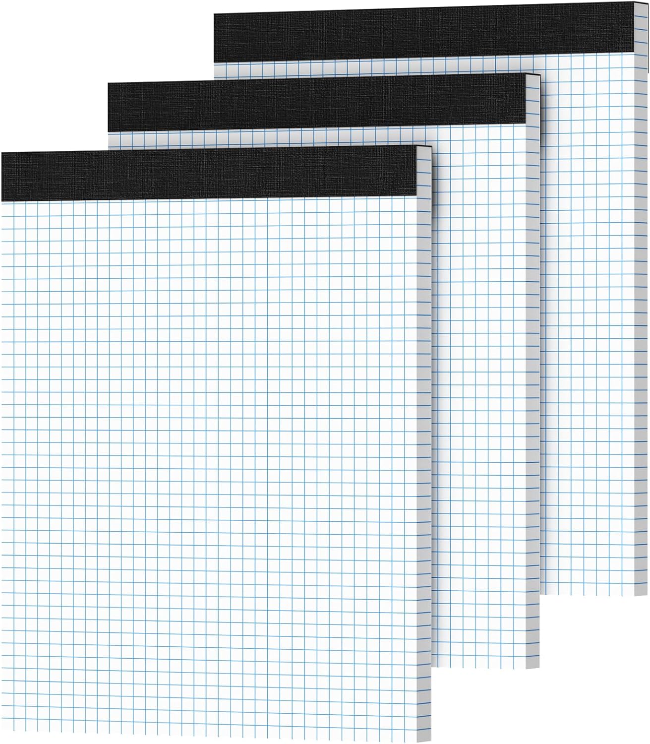 Graph Paper 8.5 X 11, 3 Pack, 4x4 Quad Ruled, Grid Paper Pad 8-1/2" X 11.75", Grid Pad 8.5 X 11.75, Engineering Notebook, Easy Tears Off, White 70 Gsm Graft Paper