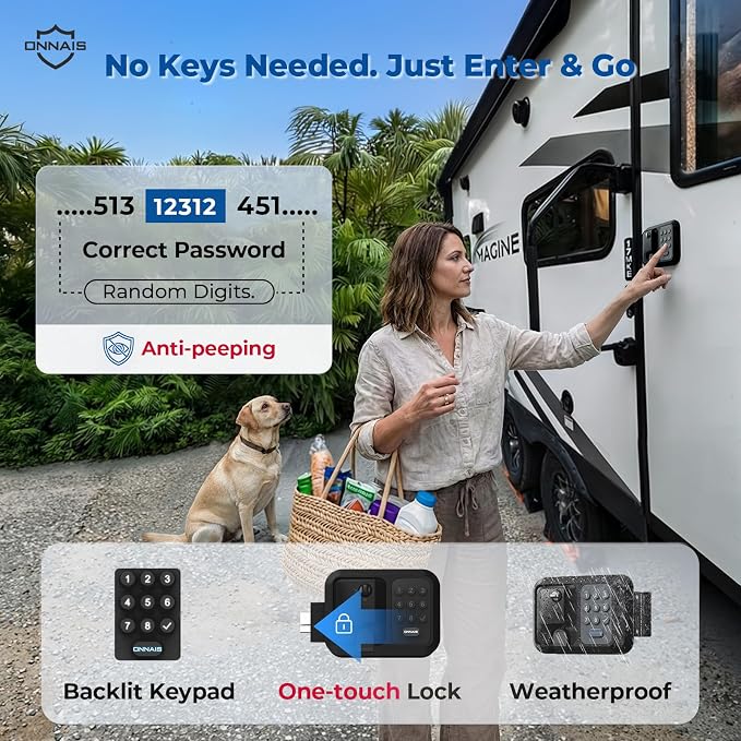 ONNAIS Full Metal RV Keyless Entry Door Lock - Image 5