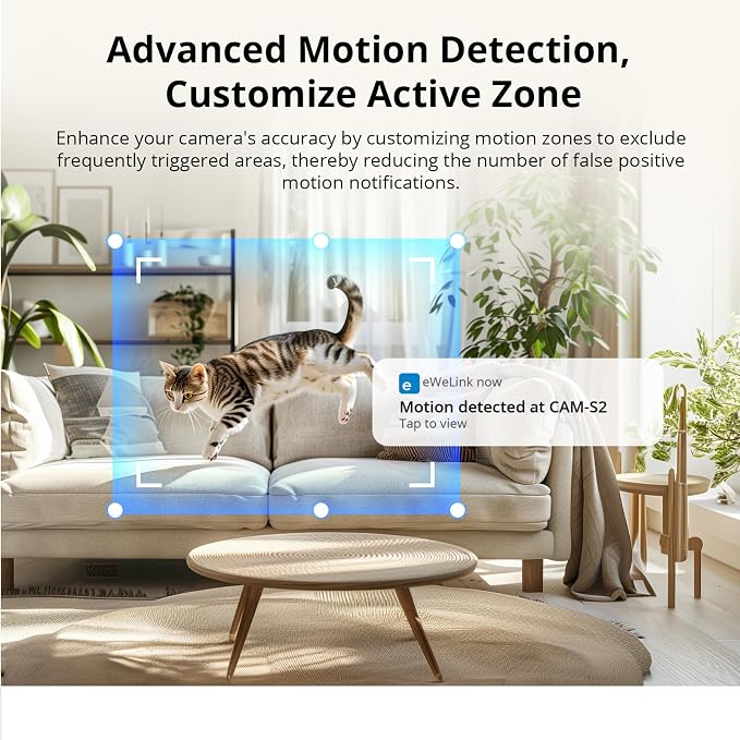 SONOFF Smart Security Camera, CAM-S2 Indoor HD Dog-Camera, Motion Detection - Image 4