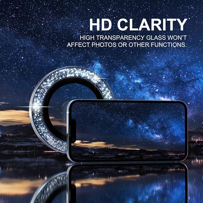 Choiche Compatible for iPhone 14 /iPhone 14 Plus Camera Lens Protector Bling - Image 5