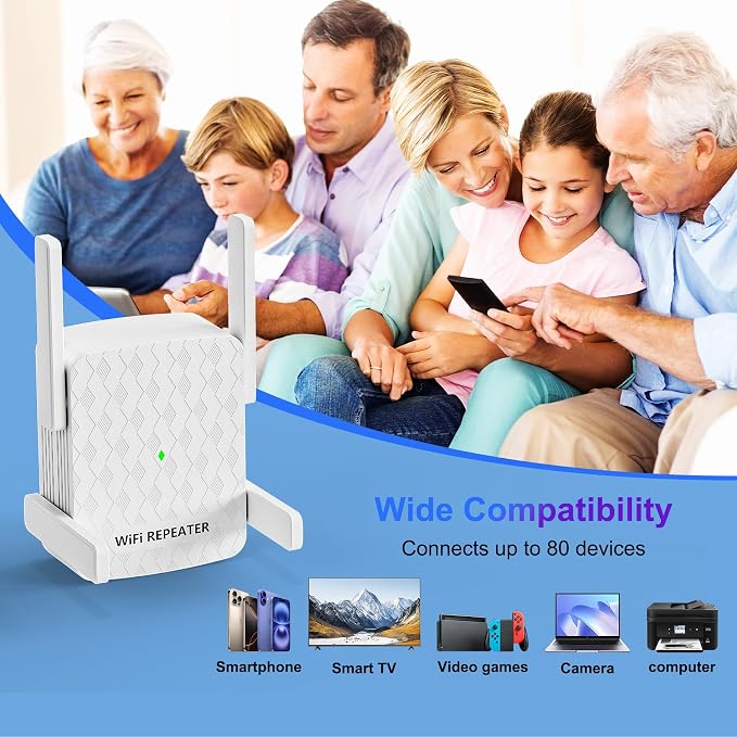 WiFi Extender Signal Booster for Home, Internet Wireless Repeater, Covers up to - Image 7