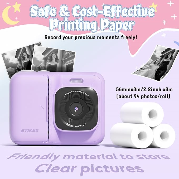Kids Camera, 1080P Instant Digital Print Camera - Image 8