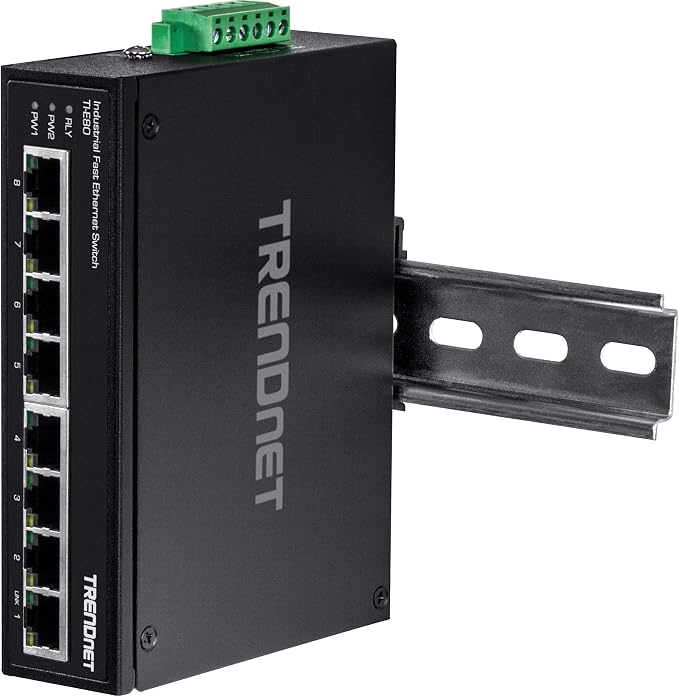 TRENDnet 8-Port Industrial Fast Ethernet DIN-Rail Switch, 8 x Fast Ethernet - Image 6