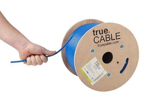 trueCABLE Cat6 Riser, 23AWG 4 Pair Solid Bare Copper, ETL Listed, Unshielded by trueCABLE