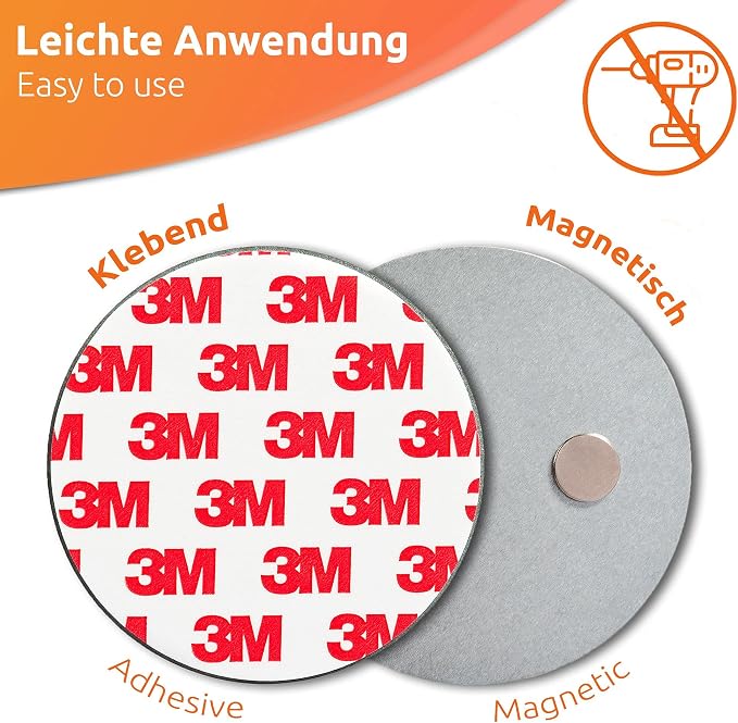 ECENCE Magnetic Smoke Detector Installation Tool 5pcs Magnetic Adhesive Pads - Image 2