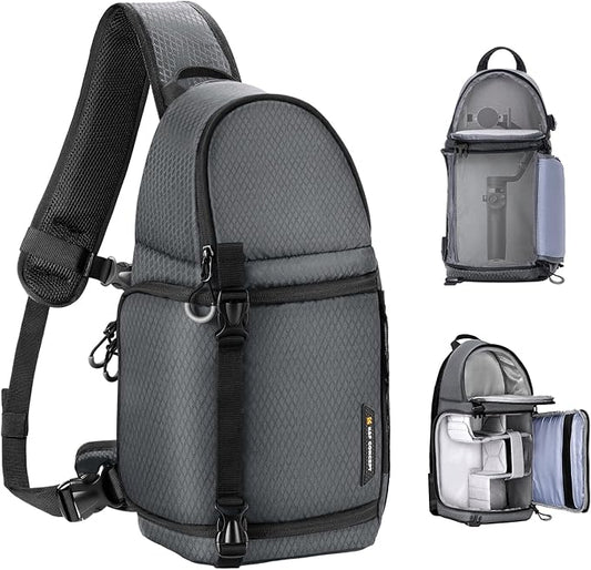 K&F CONCEPT Camera Sling Bag Crossbody Bag Camera Shoulder Backpack by KFCONCEPT