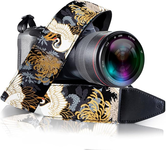 Art Tribute Camera Strap, Vintage Embroidered Neck Shoulder & Crossbody Camera by ArtTribute