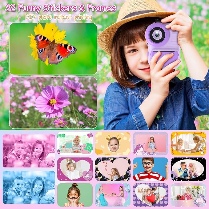 Kids Camera Instant Print, 3.5 Inch Screen Kids Digital Camera Instant - Image 3
