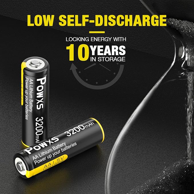 POWXS AA Lithium Batteries, 16 Pack 1.5V Lithium Iron Double A Batteries - Image 3