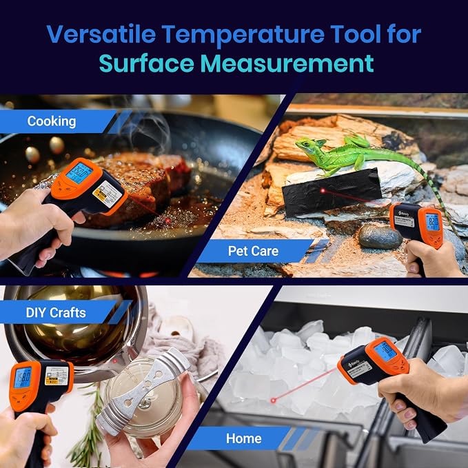 Etekcity Infrared Thermometer Laser Temperature Gun 1080, -58°F~ 1130°F - Image 2