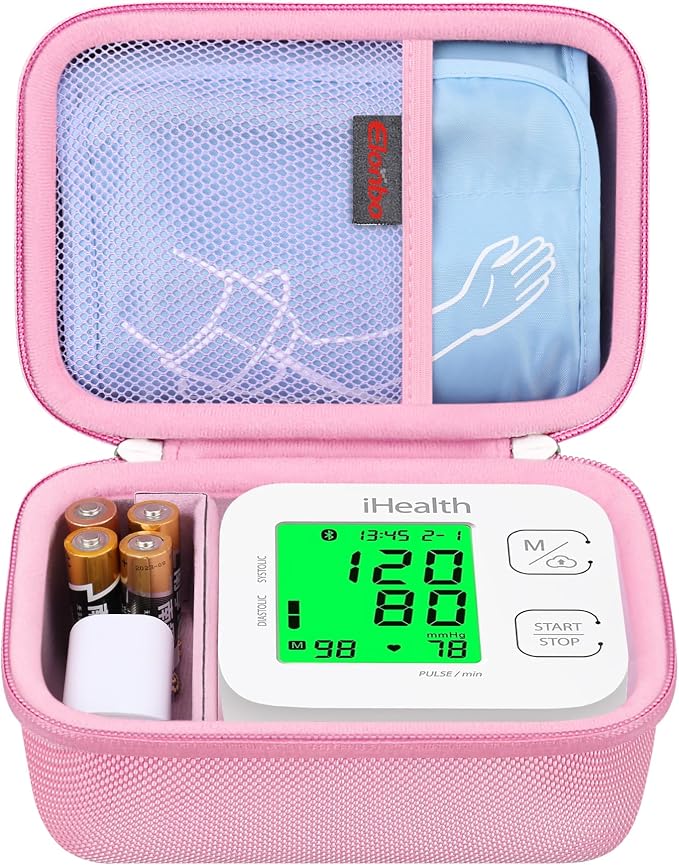 Elonbo Carrying Case for iHealth Track Smart Upper Arm Blood Pressure Monitor by Elonbo