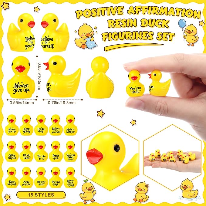 Skylety 60 Pcs Mini Resin Duck Back to School Office Gifts - Image 2