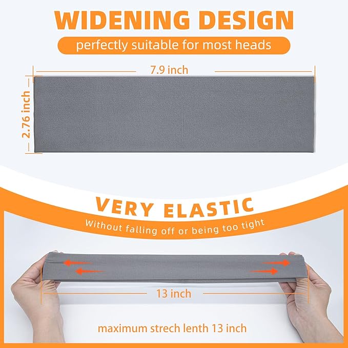 8PCS Summer-Exclusive Non Slip Sports Elastic Soft Running Fashion Headbands - Image 4