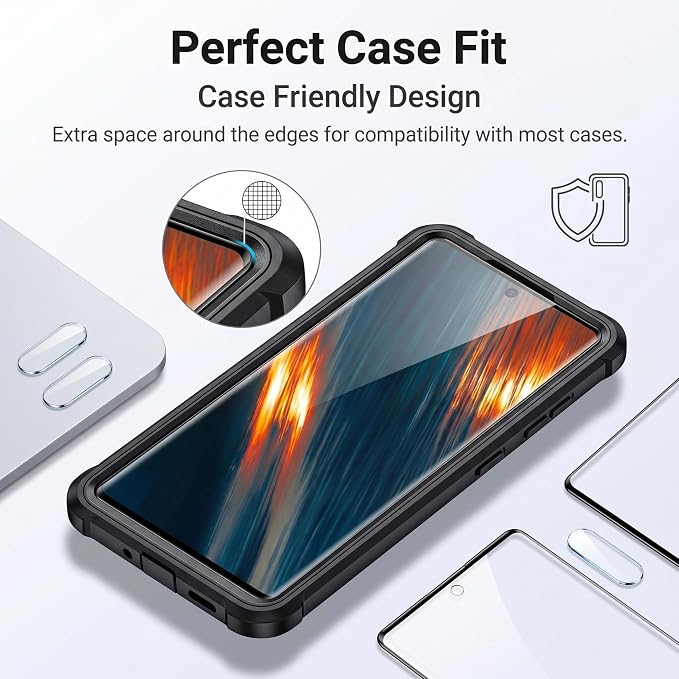 2 Pack Galaxy Note 10 Plus Screen Protector, HD Clear Tempered Glass, 2 Pack - Image 8