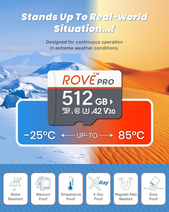 ROVE PRO Micro SD Card microSDXC 512GB Memory Card - Image 4