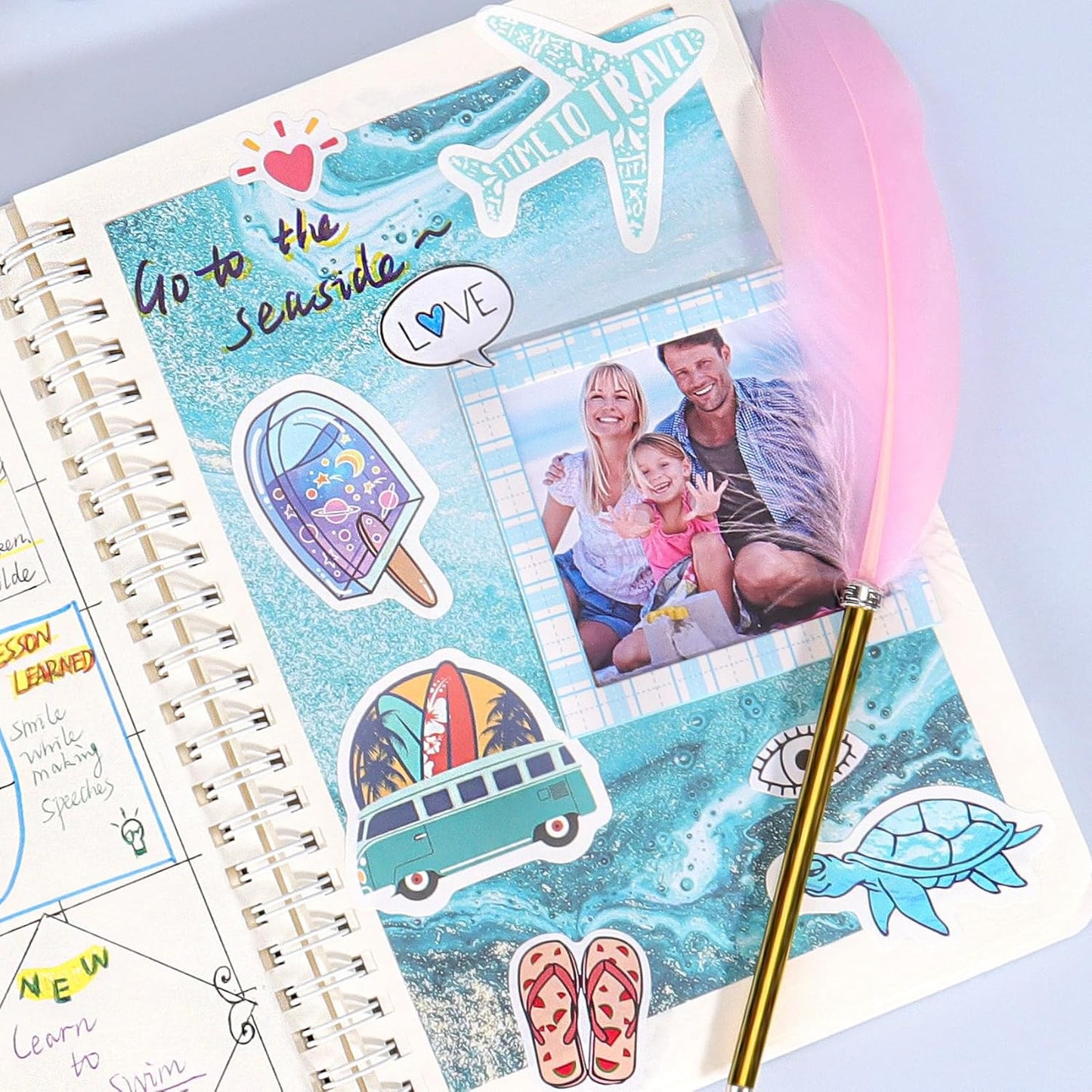 VERTOY DIY Journal Kit for Girls - Ideas Birthday Gifts and Toys Age 8 9 10 11 12 13+ Years Old, Kids Scrapbook Journaling Kit for Writing Diary Supplies Set, Teen Girls Trendy Stuff