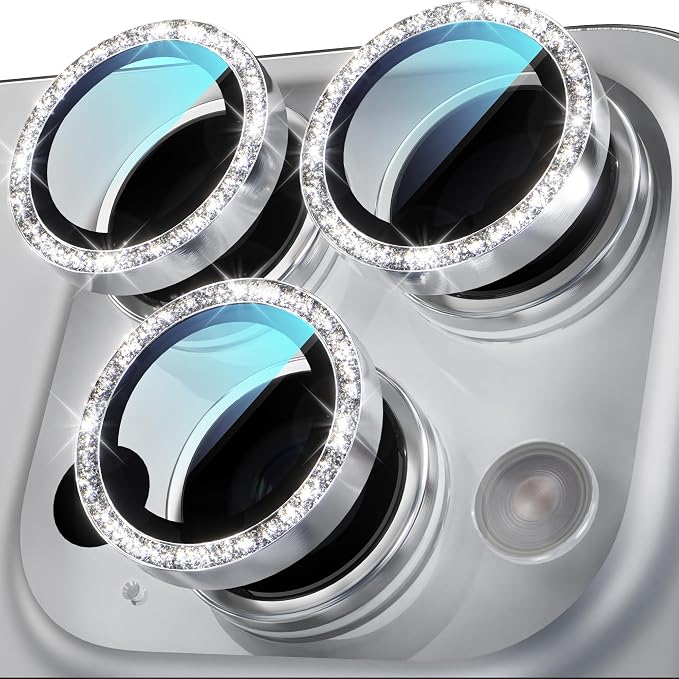 YWXTW Designed for iPhone 16 Pro/iPhone 16 Pro Max Camera Lens Protector Bling by YWXTW