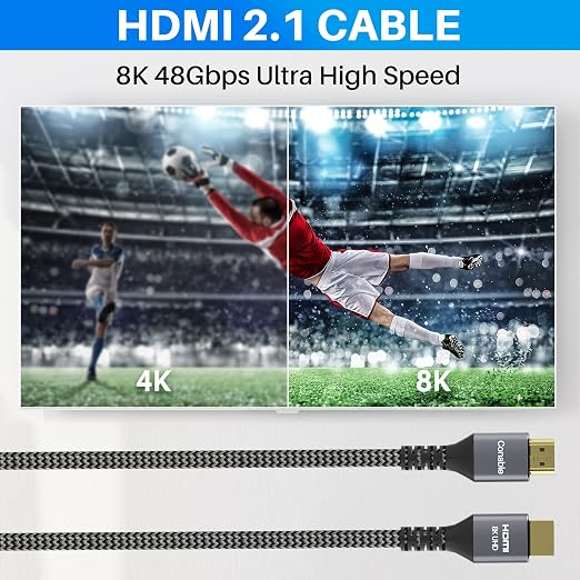 8K HDMI 2.1 Cable 16.5FT/5M, Real Certified 48Gbps Ultra High Speed HDMI® Cable - Image 4