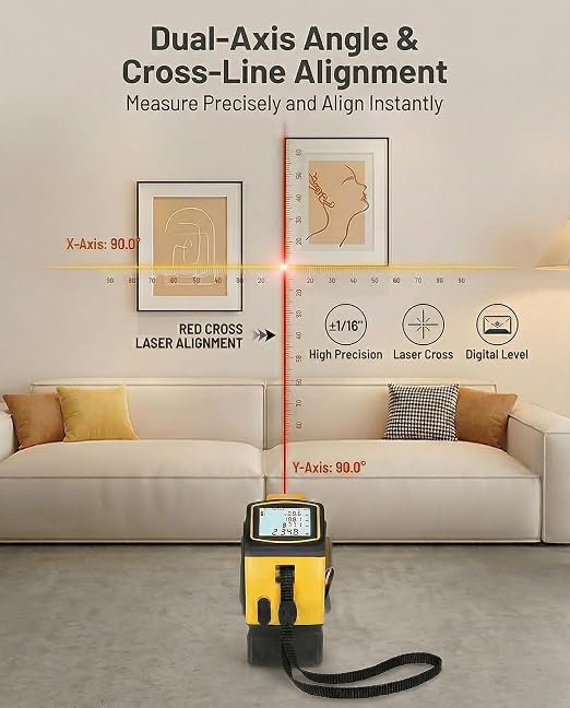 4-in-1 Digital Laser Tape Measure, 16FT Tape, 328FT Distance Meter | 33FT - Image 6