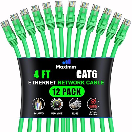 Maximm Cat 6 Ethernet Cable - 4 ft by MaximmCable