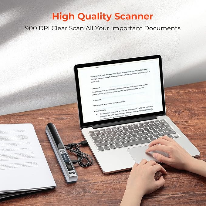 MUNBYN Portable Scanner, 900 DPI Photo Scanner - Image 3