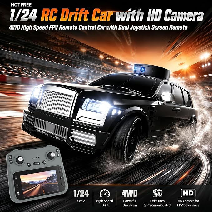 1/24 FPV RC Drift Car with HD Camera, 4WD Remote Control Car with Screen - Image 2