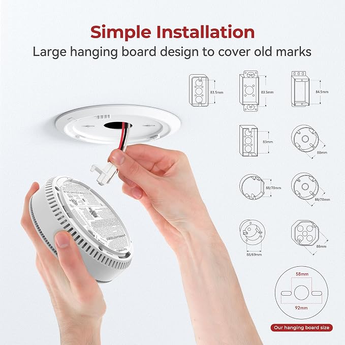 Siterlink Hardwired Smoke Detector Carbon Monoxide Detector Combo 10 Year - Image 8