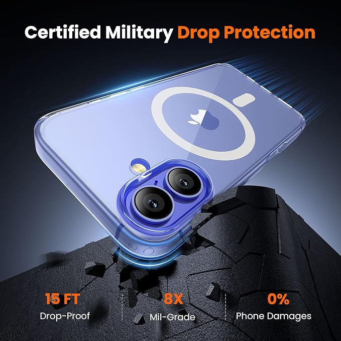 toushion 3 in 1 for iPhone 16 Plus Case Clear | - Image 5