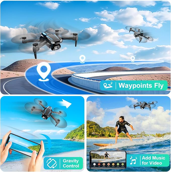 Drone with 1080P Camera, Foldable Remote Control Quadcopter - Image 5