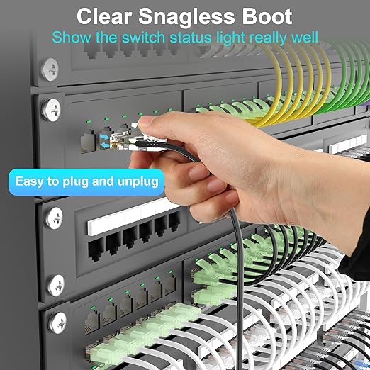Cat 6 Patch Cables 2 feet, Slim Cat6a Ethernet Patch Cable 10Gbps 550Mhz - Image 5