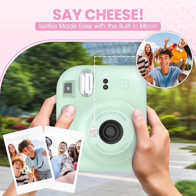 Fujifilm Instax Mini 12 Instant Camera Mint Green + Minimate Custom Designed - Image 3