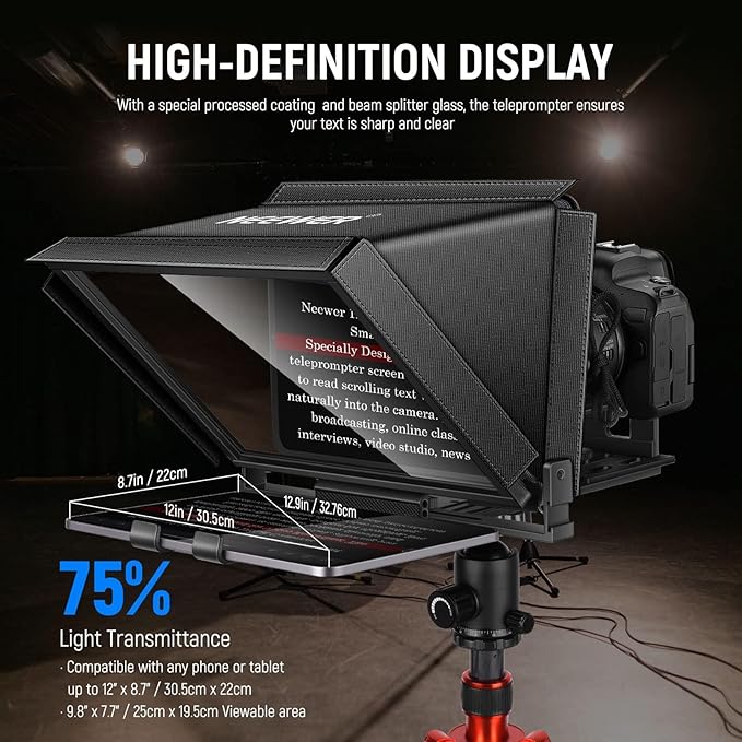 NEEWER X12 14 inch Aluminum Alloy Teleprompter - Image 3
