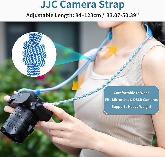 128cm Adjustable Vintage Braided Rope Vintage Camera Neck Shoulder Strap - Image 6