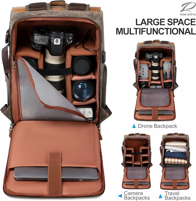 Padwa Lifestyle Coffee Camera Backpack - Image 3