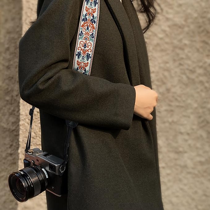 Padwa Lifestyle 2" Retro Jacquard Embroidery Camera Strap, Adjustable, Wide - Image 3