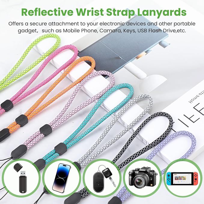 FrgKbTm Hand Wrist Strap Lanyard, Adjustable Nylon Colorful - Image 2