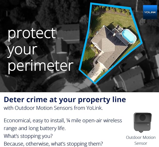 YoLink LoRa Smart Outdoor Motion Detector Sensor, Driveway Alert, Property - Image 5