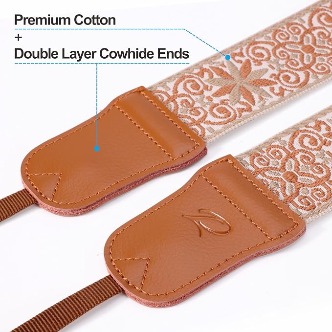 Padwa Lifestyle Khaki Yellow flower Camera Strap - Image 2