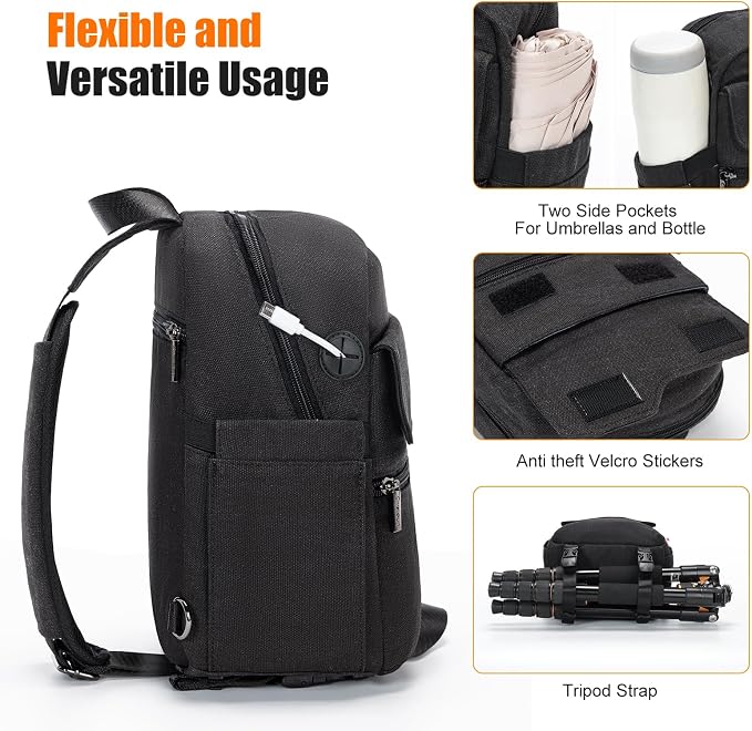 Cwatcun Camera Sling Bag Crossbody Small Camera Case, Lightweight - Image 5