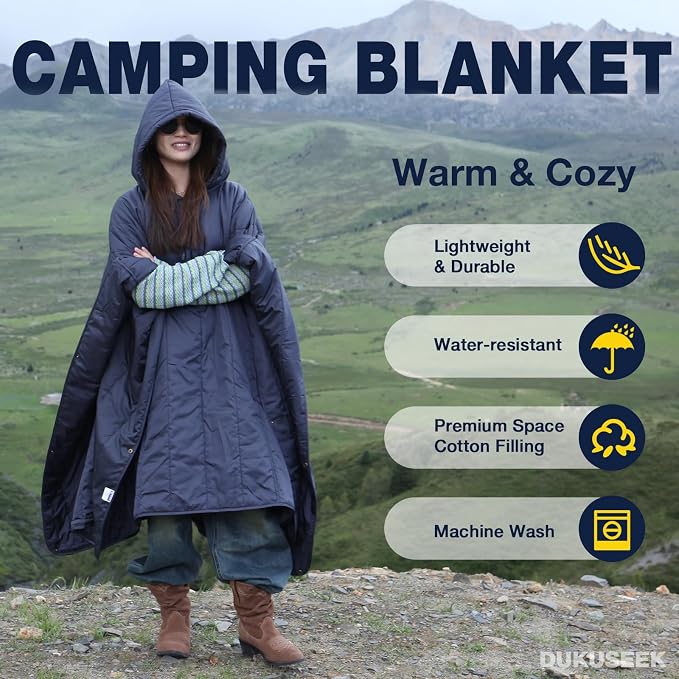 DUKUSEEK Outdoor Wearable Camping Blanket - Image 3