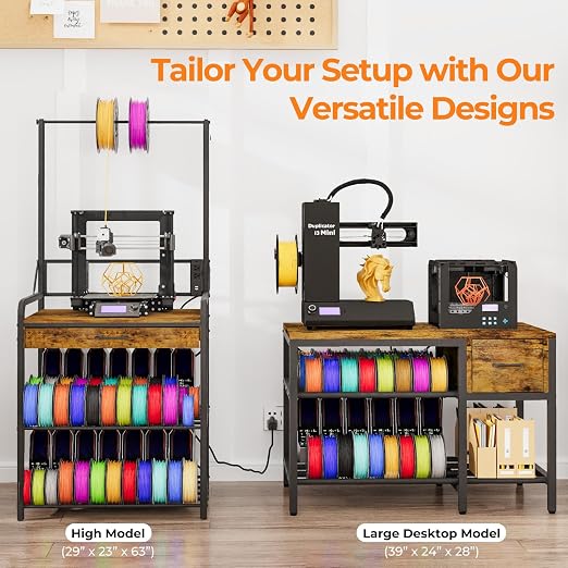 3D Printer Stand with Power Hub and Top Storage Shelf – Heavy Duty X-Bracket - Image 7