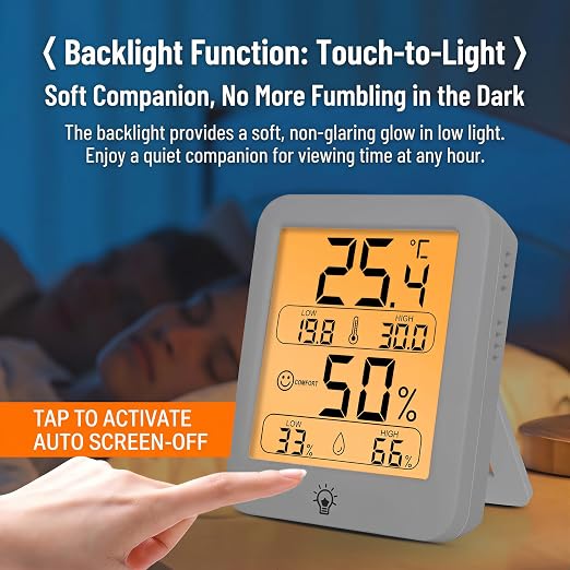Digital Thermometer Hygrometer for Home, Indoor Room Temperature Humidity - Image 3
