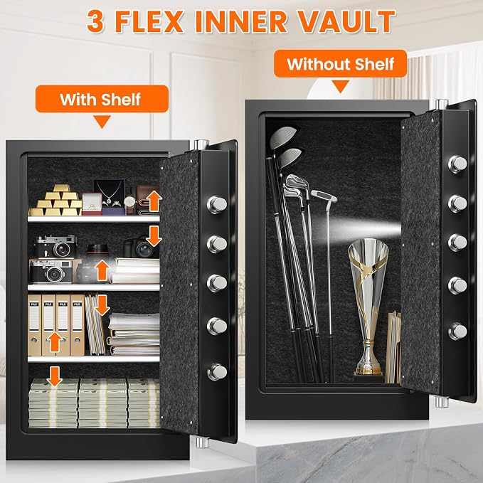 35-Min 1700°F Fireproof Safe for Home Documents, 27.6" Tall Large Safe Box for - Image 6